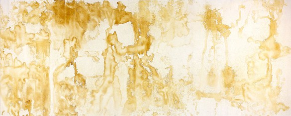 安迪·沃霍尔，《尿画》，1978年布面石膏尿，78 × 194英寸(198.1 × 492.8厘米)