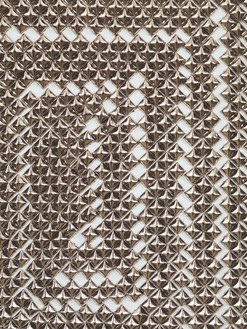丹·科伦，Imix, 2013(细节)帆布上钢钉，25½× 21½英寸(64.8 × 54.6厘米)©丹·科伦