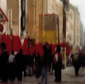 格哈德·里希特，演示，1997年布面油画，24⅛× 24⅛英寸(62 × 62厘米)©格哈德·里希特
