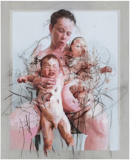 珍妮·萨维尔，母亲，2011油画和木炭，106 / 8 × 86⅝英寸(270 × 220厘米)©珍妮·萨维尔