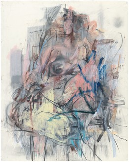 珍妮·萨维尔，粉彩身体，2014纸上粉彩，59 × 48¼英寸(152 × 122.5厘米)©珍妮·萨维尔