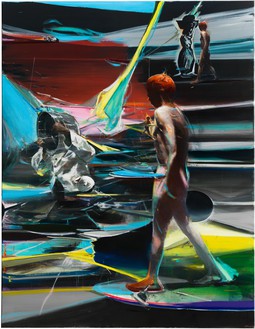 贾爱莉，无题，2015布面油画，106 3 / 8 × 82¾英寸(270 × 210厘米)©贾爱莉工作室