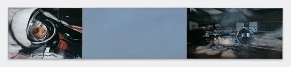 贾爱莉，无题，2010布面油画，三部分，整体:78¾× 419½英寸(200 × 1065.5厘米)©贾爱莉工作室