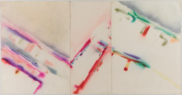 约翰·张伯伦，无题，1974纸上染料，30¼× 58¼英寸(76.9 × 148厘米)©2018 Fairweather &费尔威瑟有限公司/艺术家权利协会(ARS)，纽约