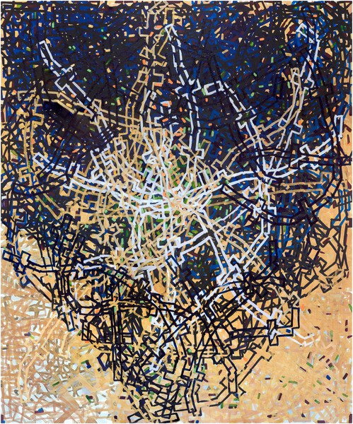 里克·洛，无题，2019布面丙烯，72 × 60英寸(182.9 × 152.4厘米)©里克·洛工作室