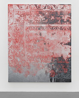 鲁道夫·斯廷杰尔，无题，2015布面油画和珐琅，95 × 76英寸(241.3 × 193厘米)©鲁道夫·斯廷杰尔