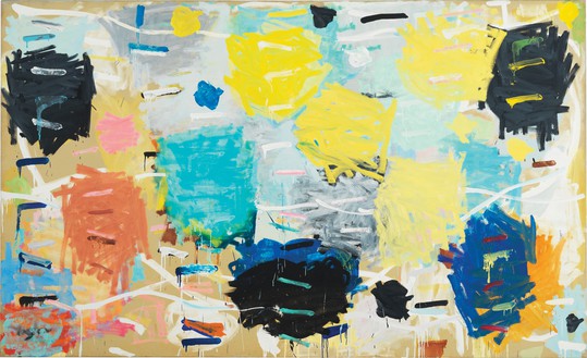 斯坦利·惠特尼，《十六首歌》，1984布面油画，66 × 108¼英寸(167.6 × 275厘米)©斯坦利·惠特尼