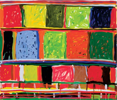 斯坦利·惠特尼，无题，1997亚麻上油，72¾× 85¼英寸(184.8 × 216.5厘米)©斯坦利·惠特尼