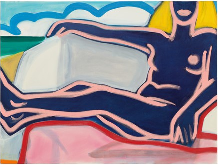 汤姆·韦塞尔曼，裸体素描2000年4月14日，2000布面油画，48 × 64英寸(121.9 × 162.6厘米)©汤姆·韦塞尔曼庄园/由ARS/VAGA，纽约授权