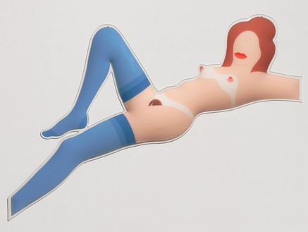 汤姆·韦塞尔曼，《伟大的美国裸体#82》，1966模塑和彩绘有机玻璃，54 × 79 × 3英寸(137.2 × 200.7 × 7.6厘米)，五种不同颜色中的一种©The Estate of Tom Wesselmann/由ARS/VAGA，纽约授权