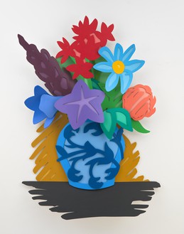 汤姆·韦塞尔曼，《混合花束》，1993年，铝雕刻油画，74 × 52 × 7½英寸(188 × 132.1 × 91.1厘米)©The Estate of Tom Wesselmann/由ARS/VAGA，纽约授权