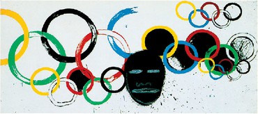 让-米歇尔·巴斯奎特和安迪·沃霍尔:奥林匹克五环，戴维斯街，伦敦