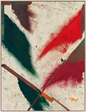 斯特林·鲁比在画布上用丙烯酸、油画和硬纸板创作的画作