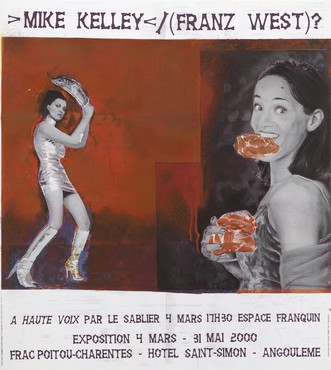Mike Kelley和Franz West为表演《To Be Read Aloud》(À haute voix)设计的海报(1999)。艺术品©迈克·凯利艺术基金会。版权由VAGA在纽约艺术家权利协会(ARS)保留/授权;和©Archiv Franz West