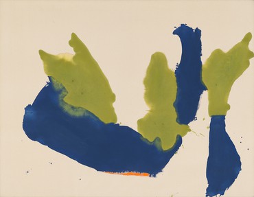 海伦·弗兰肯塔勒，橙色下划线，1963©2020海伦·弗兰肯塔勒基金会有限公司/艺术家权利协会(ARS)，纽约