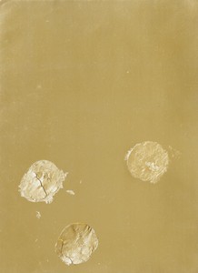 Yves Klein, 1961年的trityque de Krefeld，硬纸板金箔，12⅝英寸× 9英寸(32 x 23厘米)。
